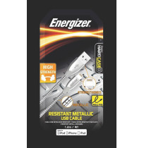 CABLE ENERGIZER LIGHTNING SLV/GLD/BK PK5