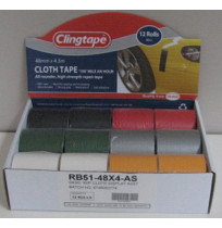 TAPE BOOKBINDING CLING 48MMX4.5M ASST