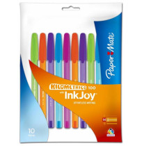 PEN PAPERMATE INKJOY 100 1.0MM FASHION COLS PK10