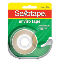 TAPE TRANSPARENT SELLO ENVIRO 12MMX25M ON DISP