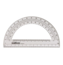 PROTRACTOR CELCO 15CM 180 DEG HALF CIRCLE CLEAR
