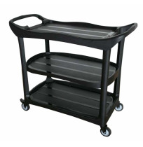 TROLLEY CLEANLINK 120X50X96CM UTILITY WITHOUT BUCKETS BLACK