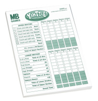 GAME YAHTZEE SCORE PAD