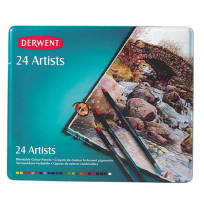 PENCIL COLOURED DERWENT ARTISTS TIN 24