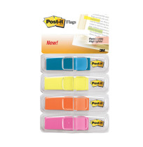 FLAGS POST-IT 683-4ABX 12MM TRANS 4 COLS