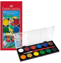 PAINT FABER-CASTELL 12 DECKFARBEN WATERCOLOURS