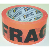 TAPE PACKAGING FLURO ORANGE FRAGILE 48MMX66M ROLL