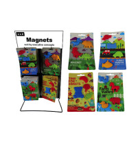 MAGNETS KIDS ECD CDU OF 24 4 DESIGNS 6 OF EACH DINO/TRAFFIC/SWEETS/FARM