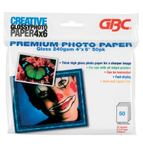 PAPER PHOTO GBC 4X6 HIGH GLOSS 240GSM PK50