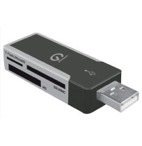 MEMORY CARD READER SHINTARO EXTERNAL MINI MULTI USB 2.0 SILVER/GREY