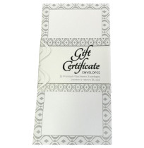 GIFT CERTIFICATE ENVELOPES OZCORP IVORY/SILVER PK25