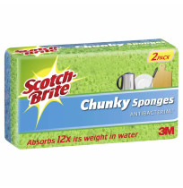 SPONGE SCOTCH BRITE ANTIBACTERIAL CHUNKY PK2